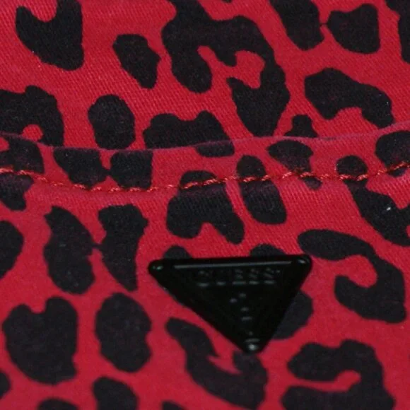 Flattering Red Leopard Jeans Size 14 Stretchy Comfy - Picture 4 of 16